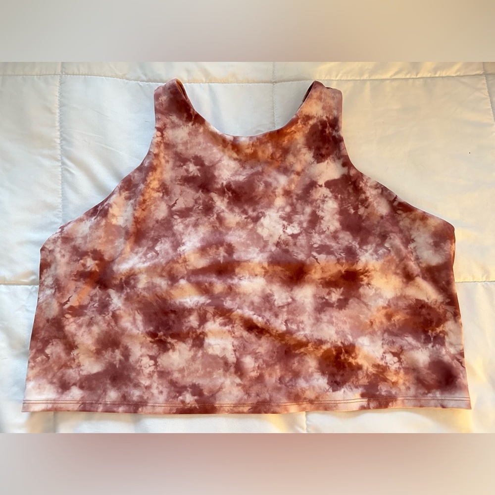 Athleta Plus Size Marble Pink Sports Bra Top